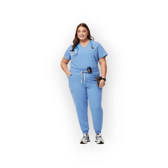 FIGS Zamora High Waist Blue XXL-Petite Scrub Jogger Pants NWT - Picture 3 of 15